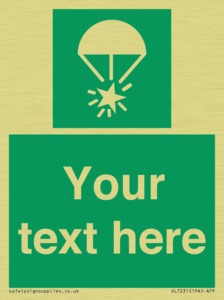 Custom sign safe condition Rocket parachute flare